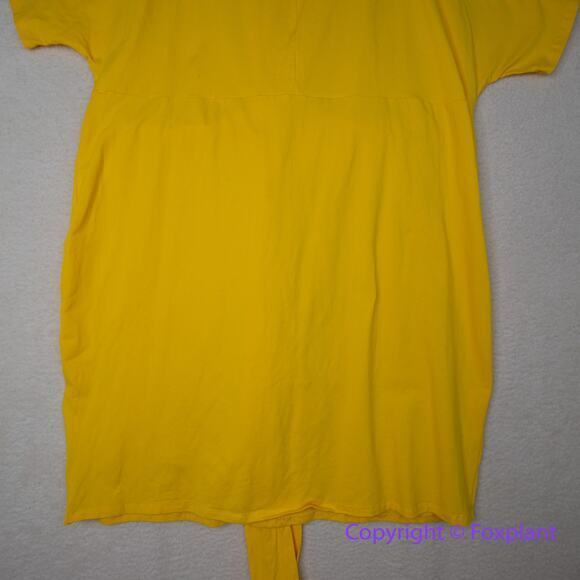NEW Eloquii yellow Cross‎ Front Flutter Sleeve Dress, size 24 - Picture 10 of 16